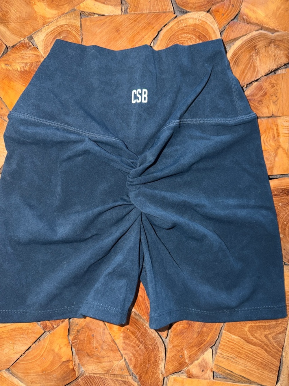 Crop Shop Boutique CSB scrunch butt Navy High-Rise workout Shorts